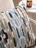Hugo grey abstract cut velvet cushion 43cm, imported from the UK