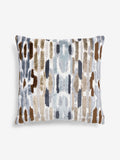 Hugo grey abstract cut velvet cushion 43cm, imported from the UK