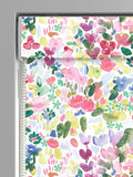 Bluebellgray roman blind Flora design cerise 750x480mm, imported from the UK