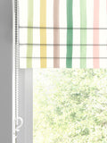 Bluebellgray roman blind watercolour stripe green 510x480mm (British brand)