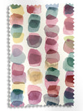 Bluebellgray Roman blind Tobermory red geometric print, UK version