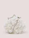Monsoon Pink Appliqué Floral Cluster Clip Frame Bag
