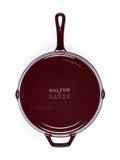 Salter red cast iron frying pan 26cm, imported from the UK