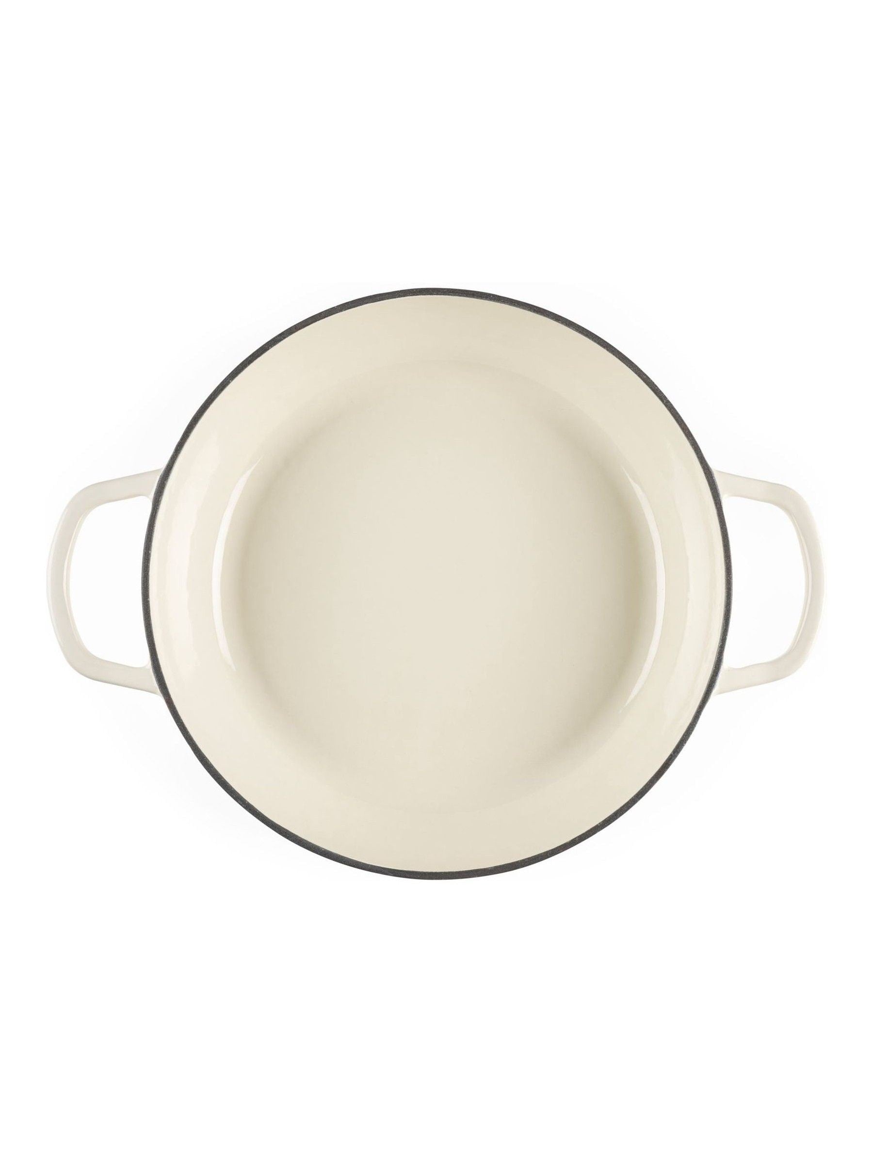 Salter cream Chester shallow cast iron casserole pot 2.8L, imported from the UK