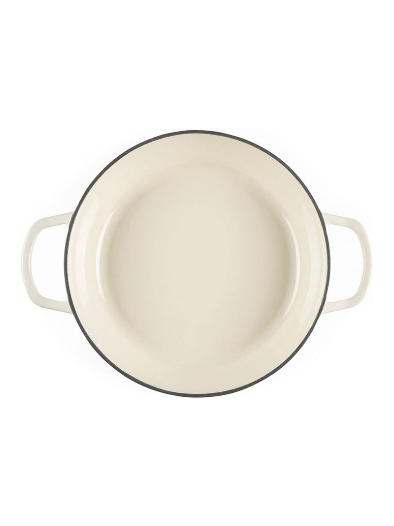Salter cream Chester shallow cast iron casserole pot 2.8L, imported from the UK