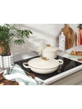 Salter cream Chester shallow cast iron casserole pot 2.8L, imported from the UK