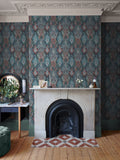 Graham & Brown Daraee Tapestry Blue Green Wallpaper 10m x 52cm