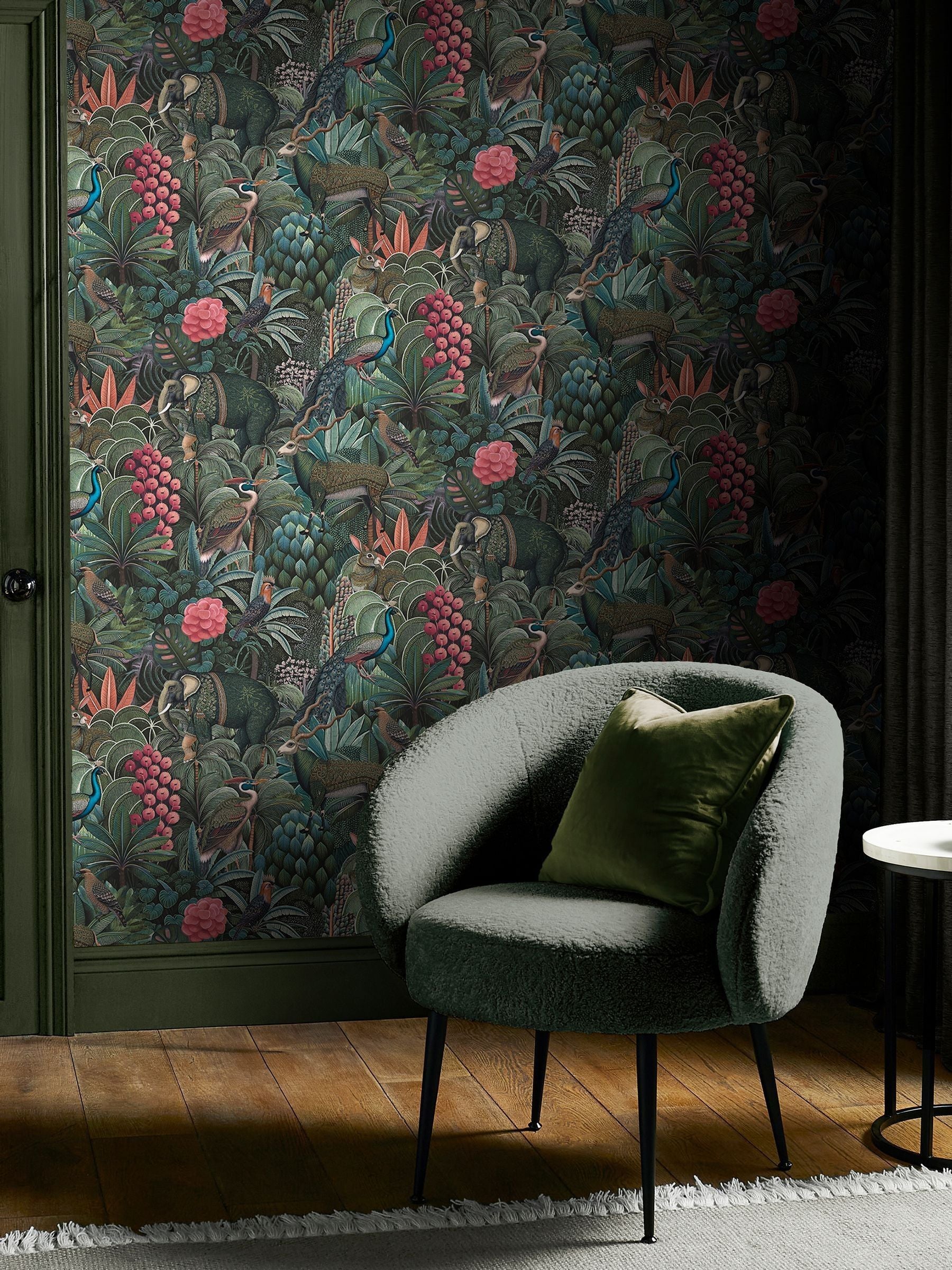 Graham & Brown Green Jungle Jamboree wallpaper 10m, UK version