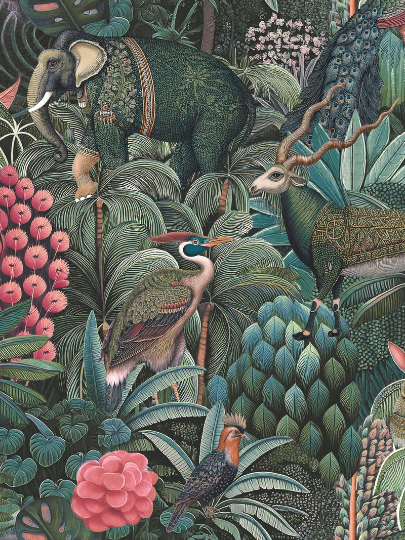 Graham & Brown Green Jungle Jamboree wallpaper 10m, UK version