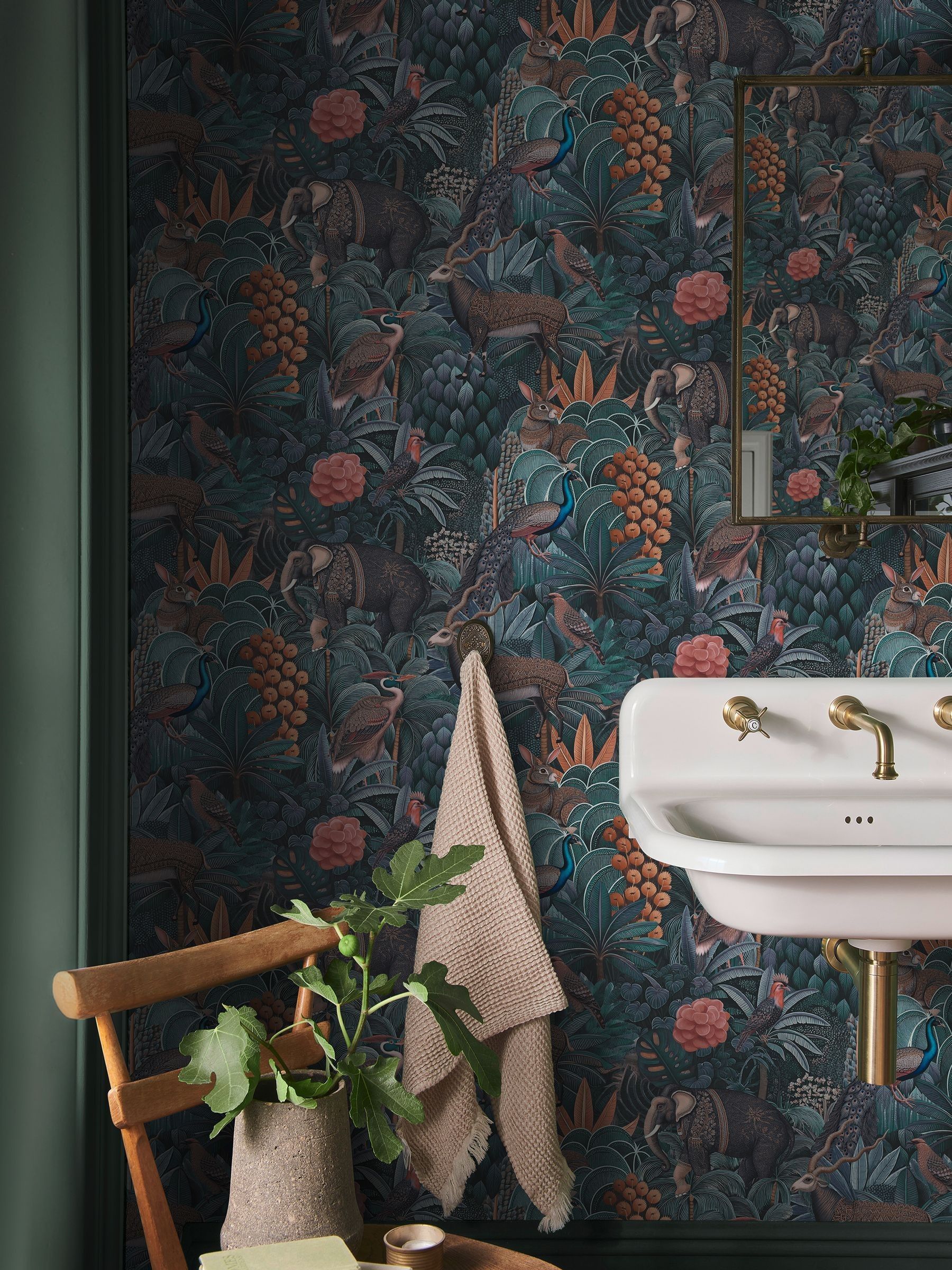 Graham & Brown Green Jungle Jamboree Wallpaper 10m