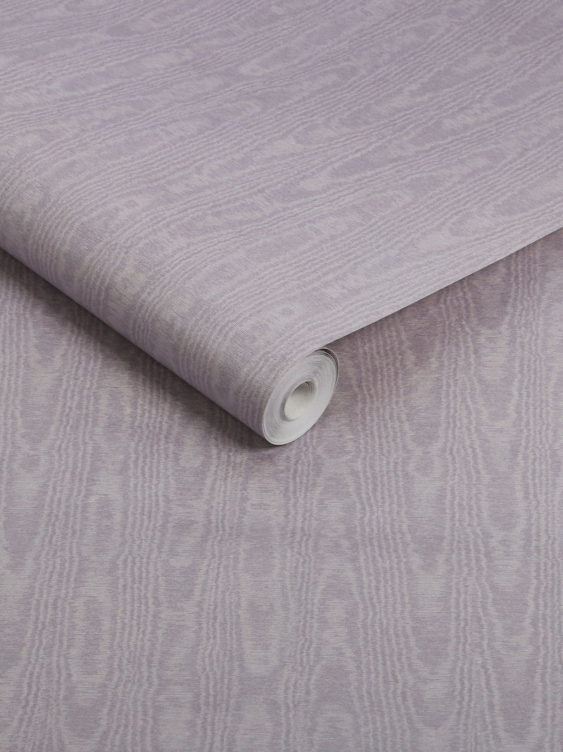 Graham & Brown Lavender Moire wallpaper 10m roll (British brand)