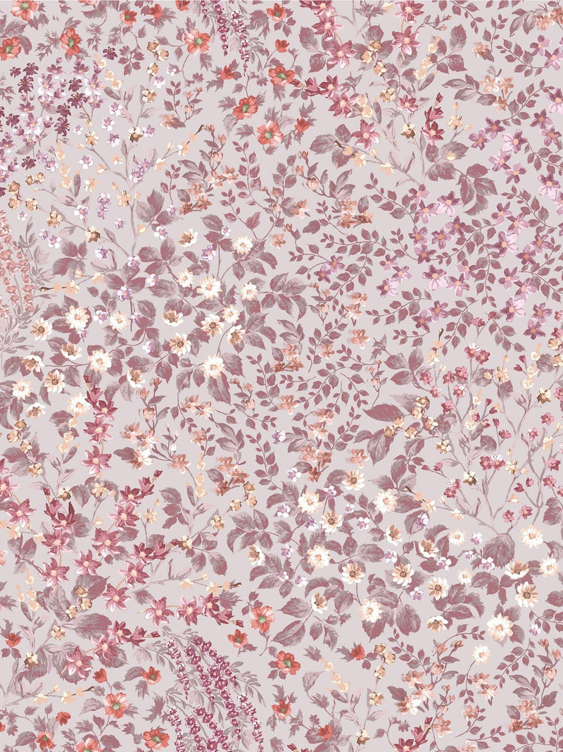 Graham & Brown Pink Painterly Flora 10M Wallpaper