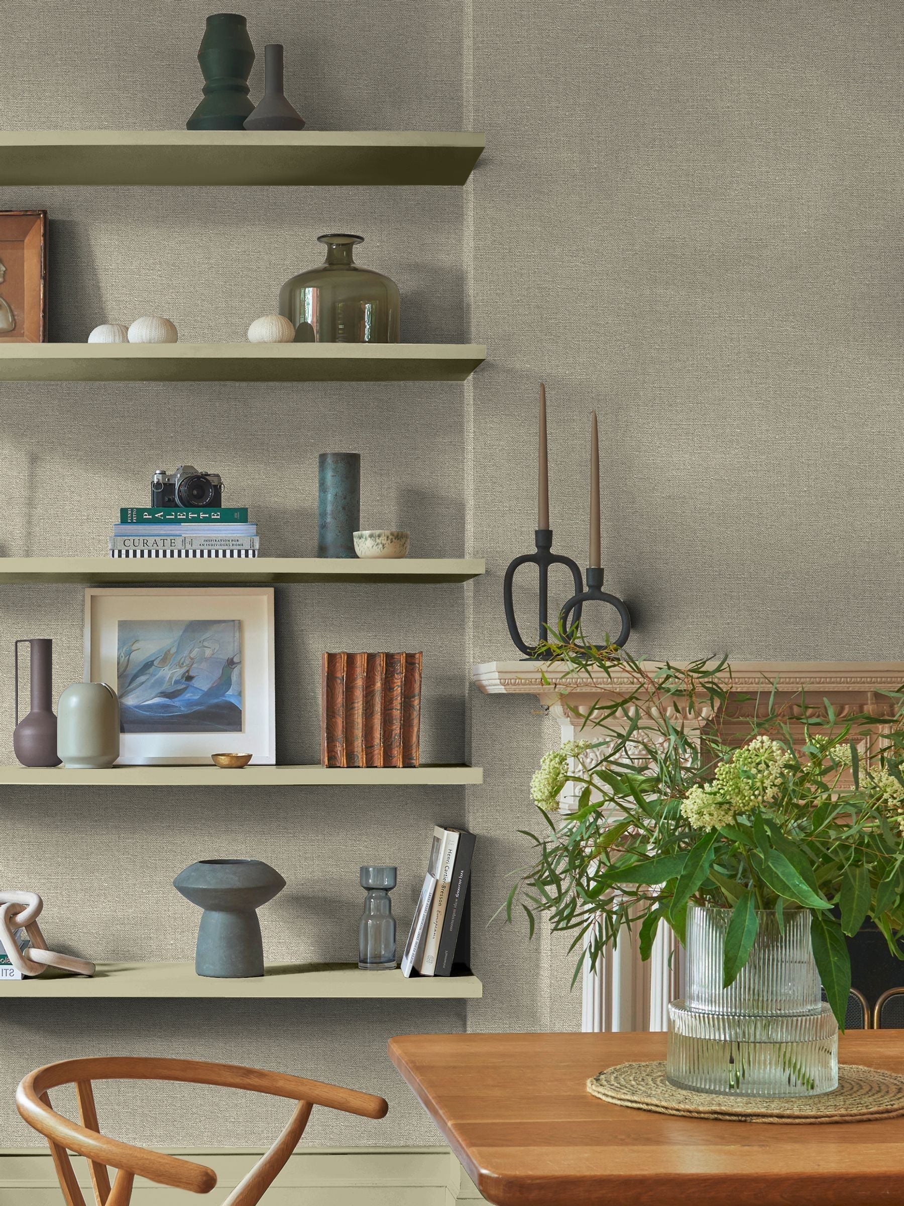 Graham & Brown Hazel Haptic Whispering Dune Wallpaper 10m x 52cm
