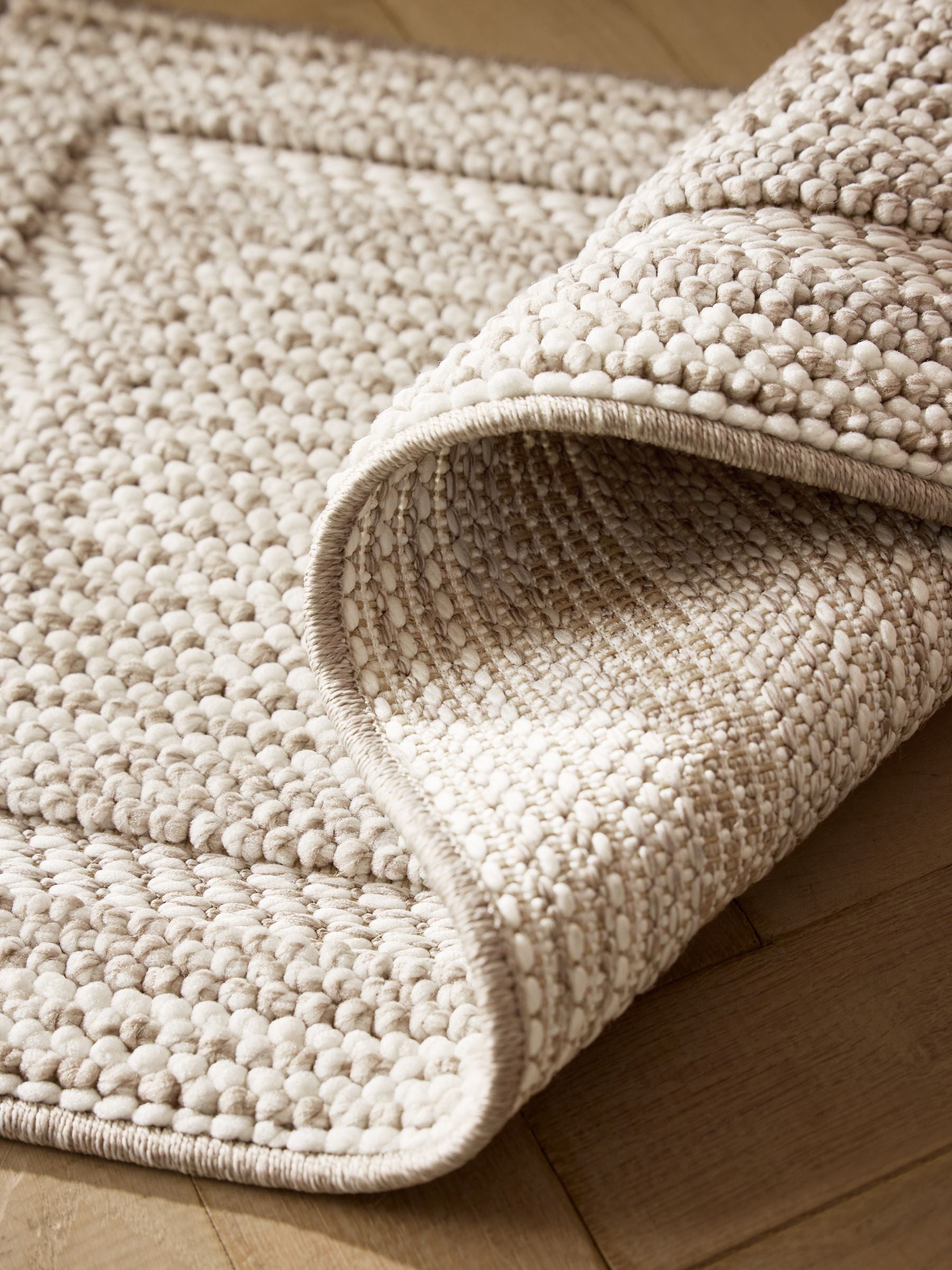 Natural Albie Bobble Border doormat, imported from the UK