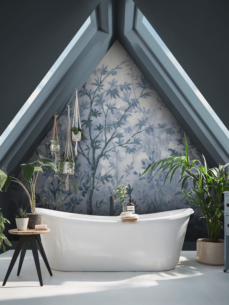Graham & Brown Duck Egg Forest in Bloom Fixed Size Wall Mural 4m x 2.5m