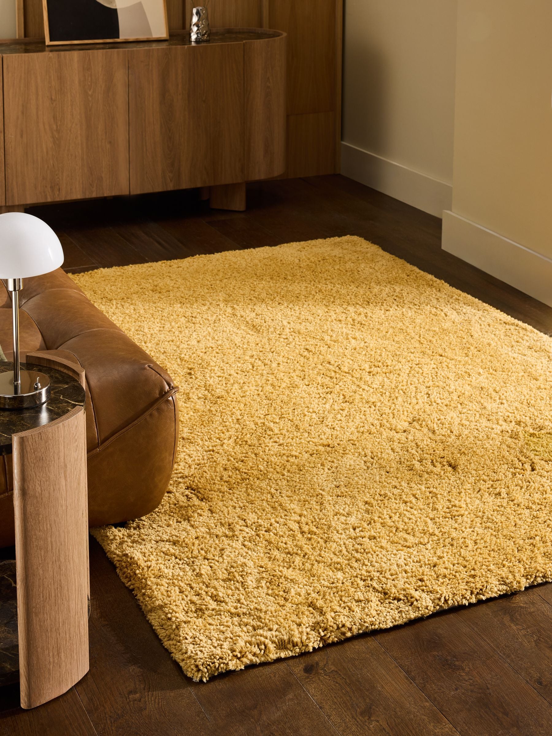 Ochre Yellow Premium Cosy Twist Rug