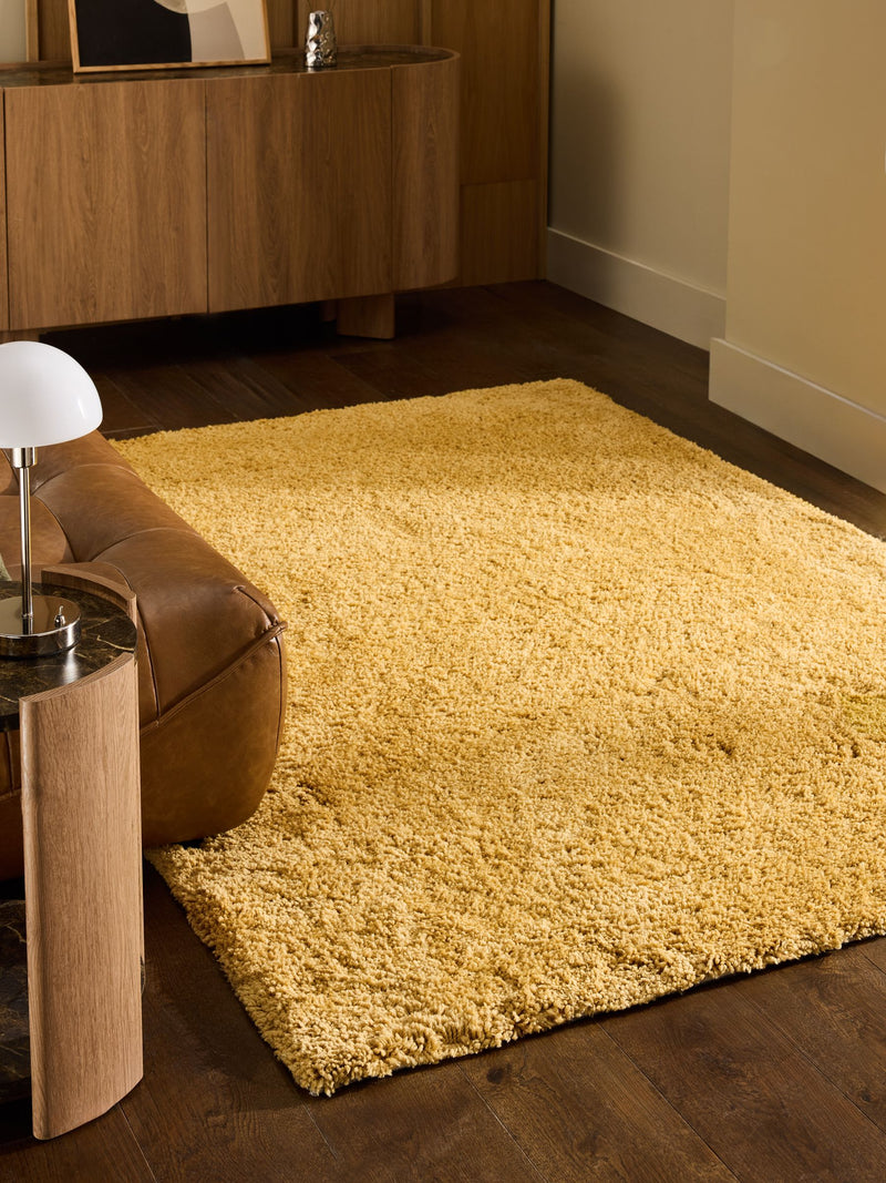 Ochre Yellow Premium Cosy Twist Rug