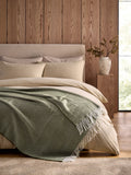 Green Herringbone Cosy Throws