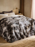 Charcoal Grey Loulou Faux Fur Throw