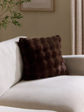 Charcoal Grey Aspen Faux Fur Cushion 59 x 59cm
