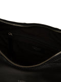 Cultured London black leather shoulder bag with silver fittings - British product