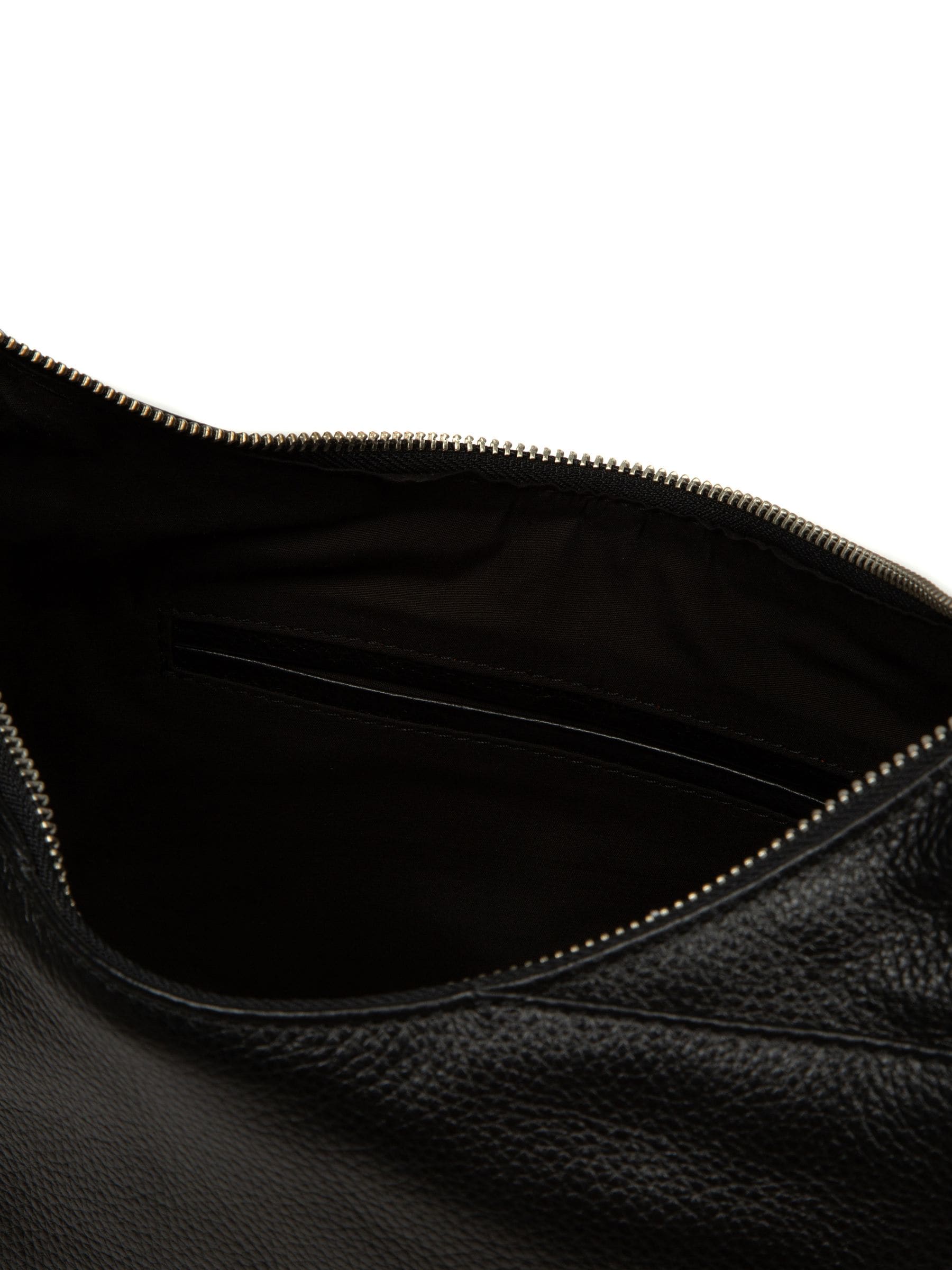 Cultured London black leather shoulder bag with silver fittings - British product