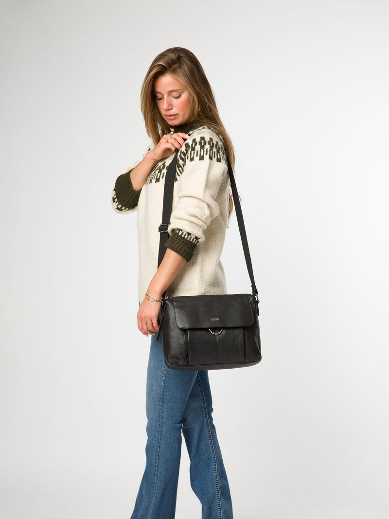 Cultured London Black Cherry shoulder bag (British brand)