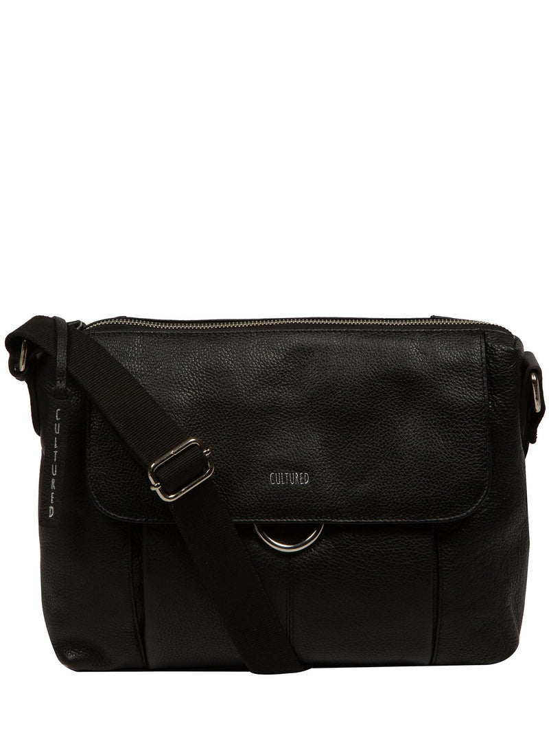 Cultured London Black Cherry shoulder bag (British brand)