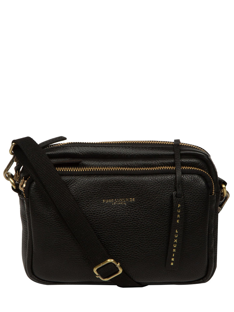 Pure Luxuries London black cross-body bag (British brand)