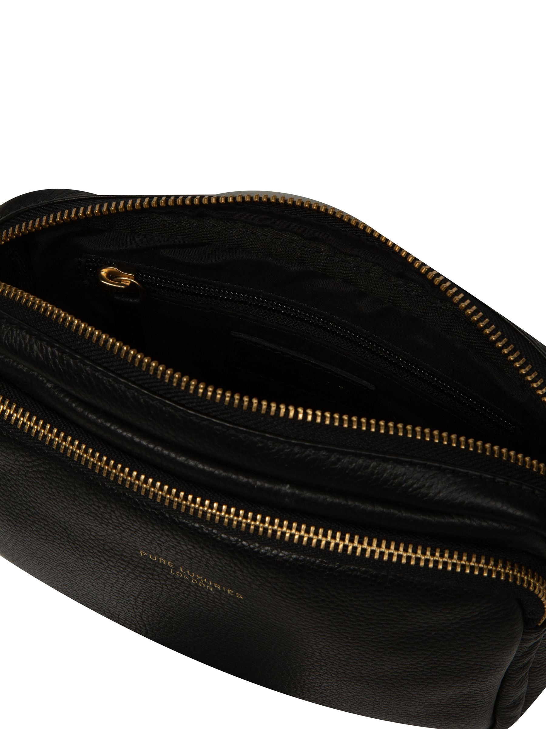 Pure Luxuries London black cross-body bag (British brand)