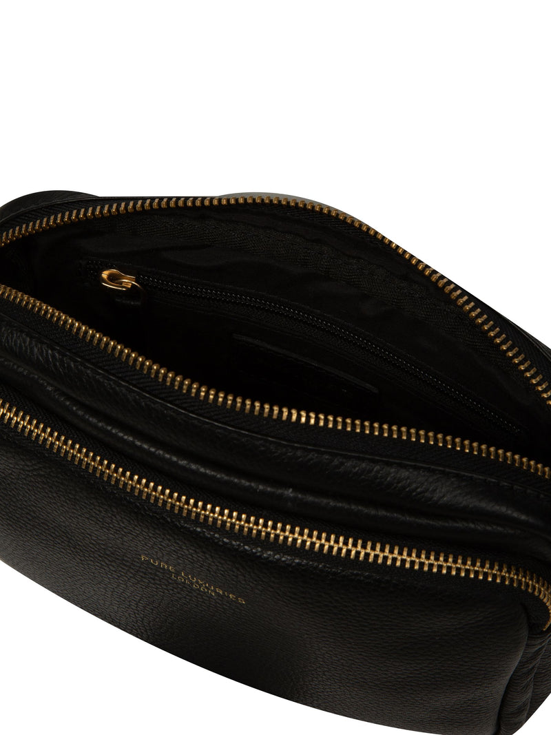 Pure Luxuries London black cross-body bag (British brand)