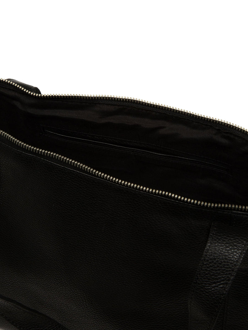 Cultured London Black Marina leather tote bag, British brand