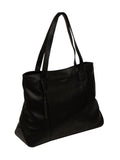 Pure Luxuries London black mochi leather tote bag, imported from the UK