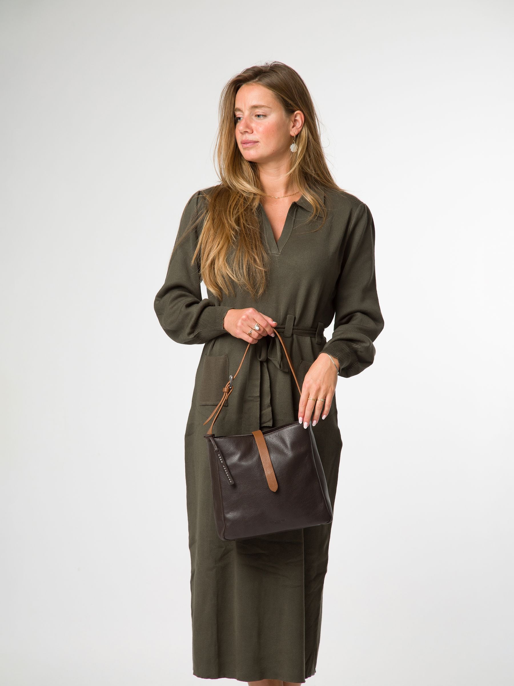Pure Luxuries London Dark Brown Isola Leather Tote Bag