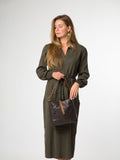Pure Luxuries London Dark Brown Isola Leather Tote Bag