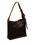 Pure Luxuries London Dark Brown Isola Leather Tote Bag