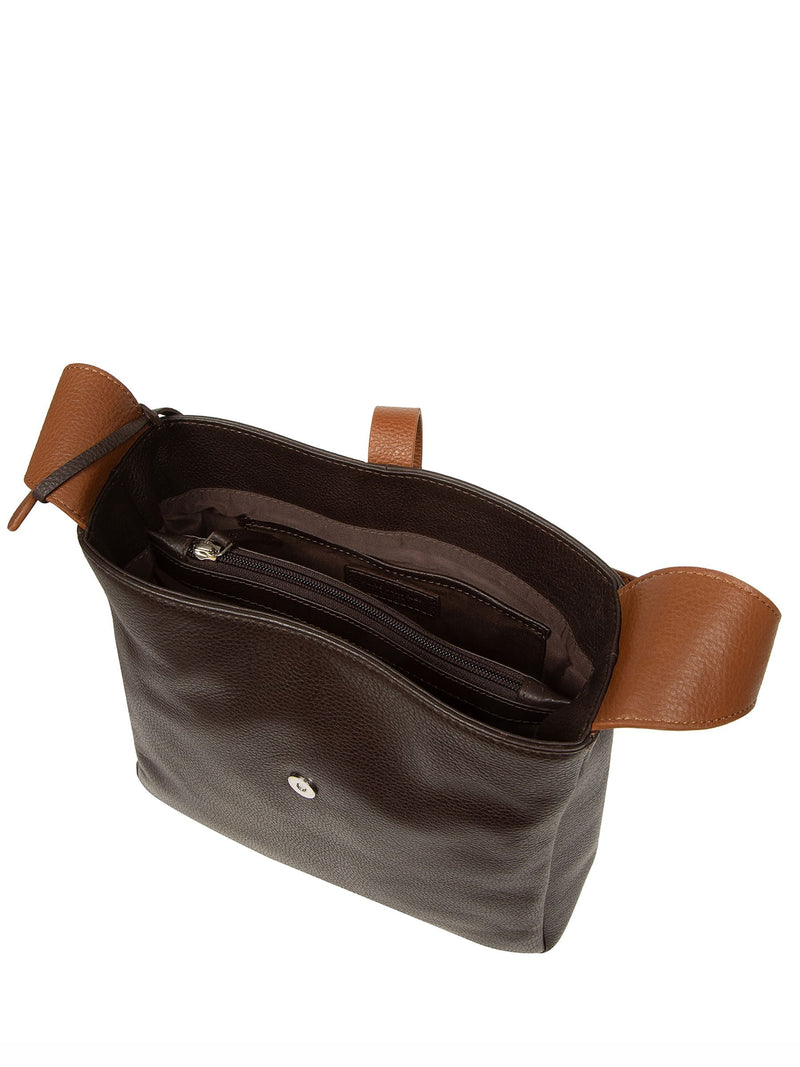 Pure Luxuries London Dark Brown Isola Leather Tote Bag