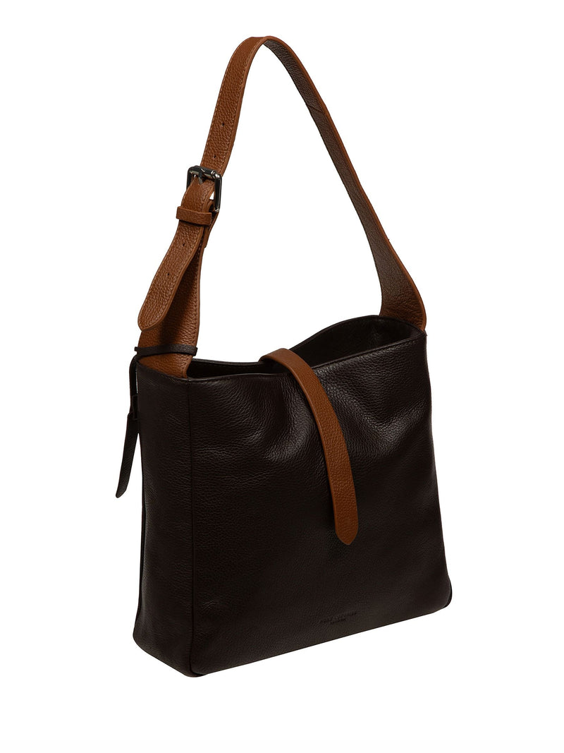 Pure Luxuries London Dark Brown Isola Leather Tote Bag