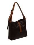 Pure Luxuries London Dark Brown Isola Leather Tote Bag