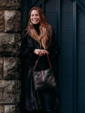 Pure Luxuries London Dark Brown Isola Leather Tote Bag