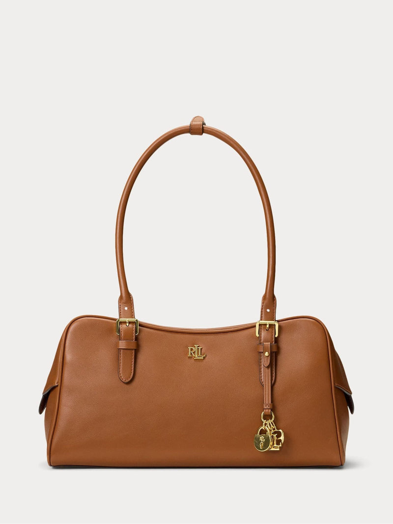 Lauren Ralph Lauren brown leather large satchel bag (British brand)