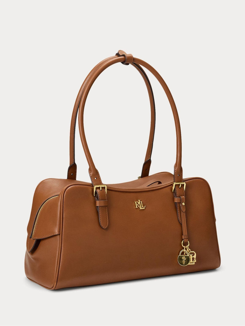 Lauren Ralph Lauren brown leather large satchel bag (British brand)