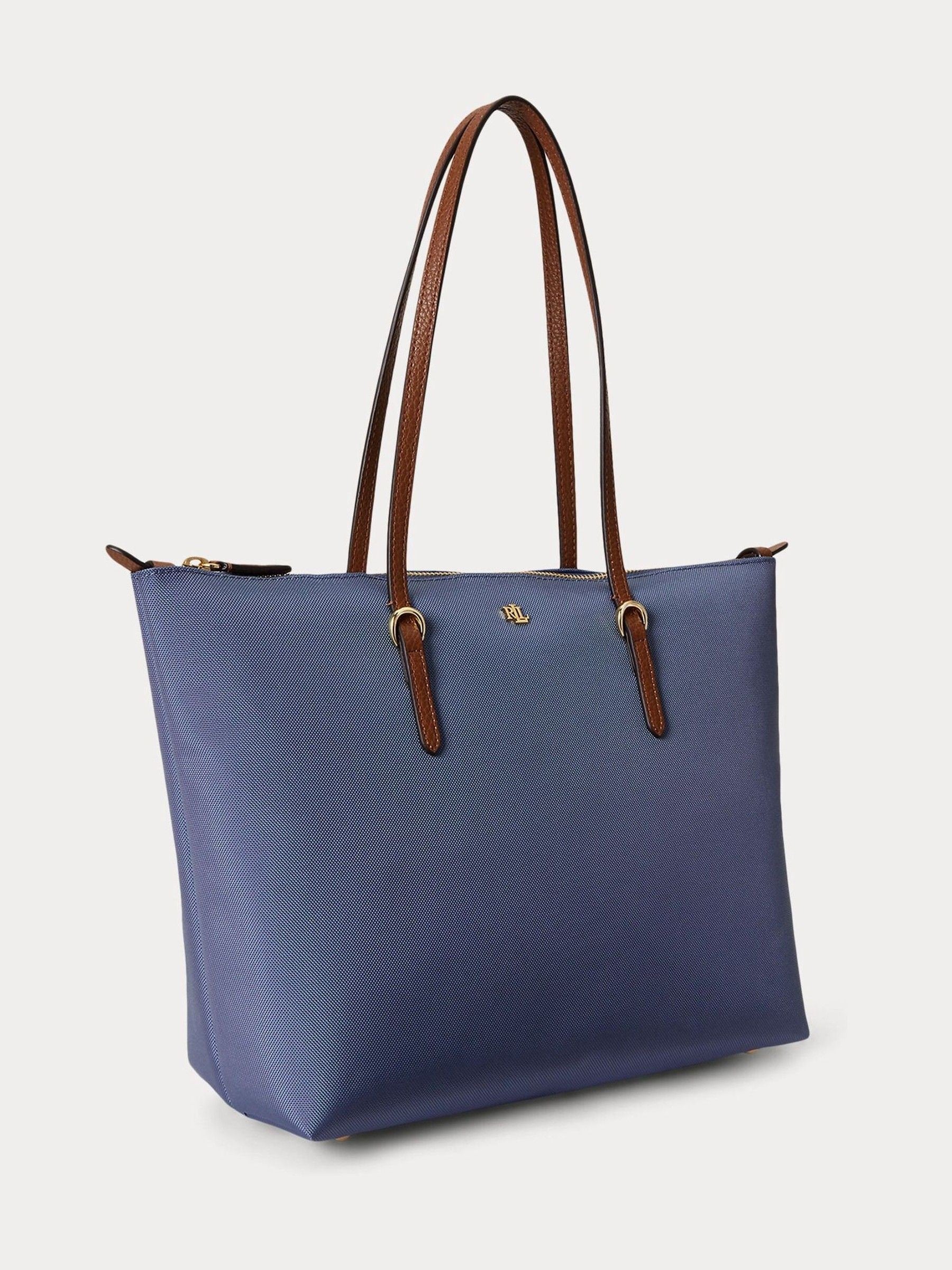 Lauren Ralph Lauren blue Keaton tote bag medium, imported from the UK