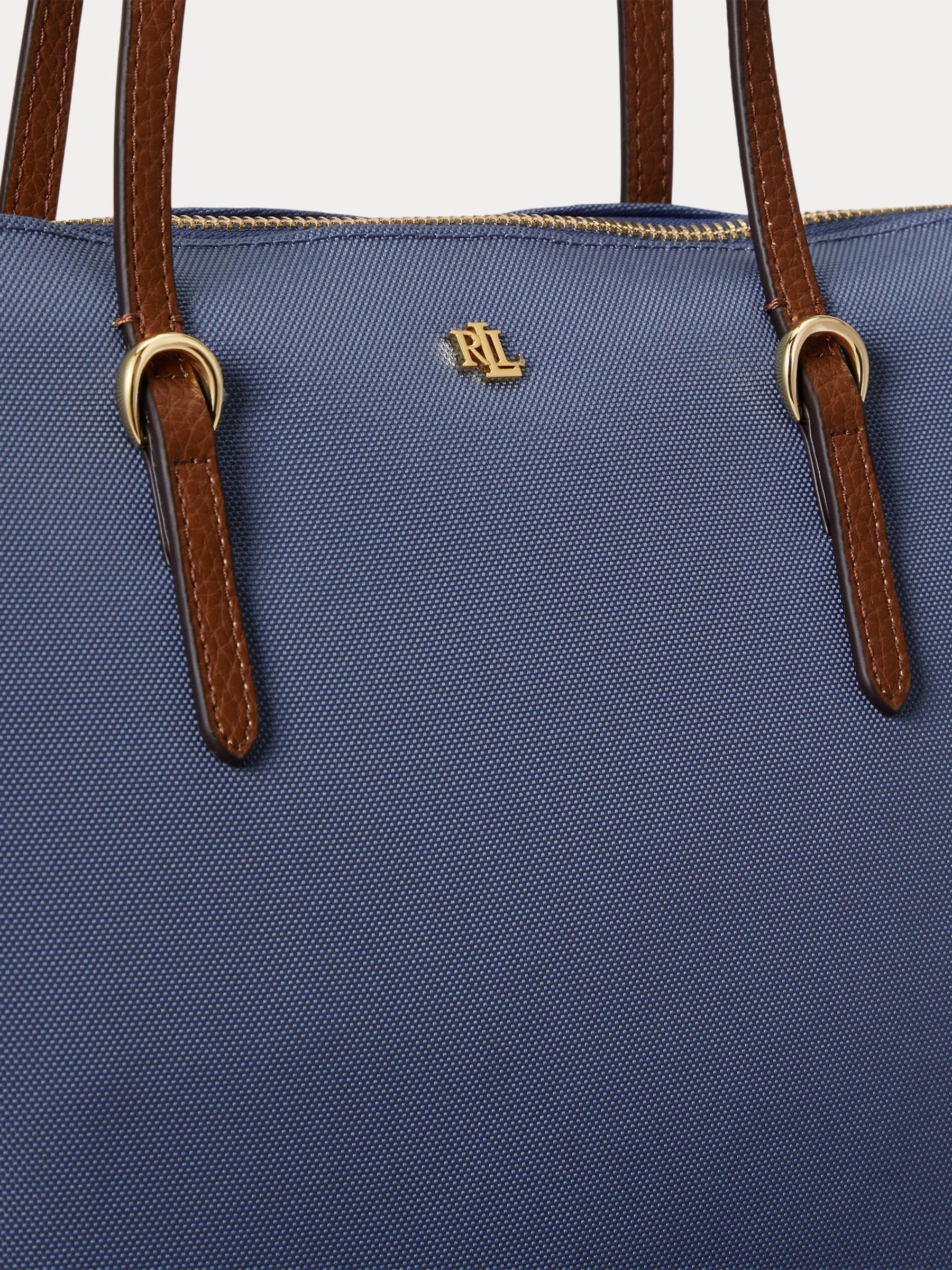 Lauren Ralph Lauren blue Keaton tote bag medium, imported from the UK