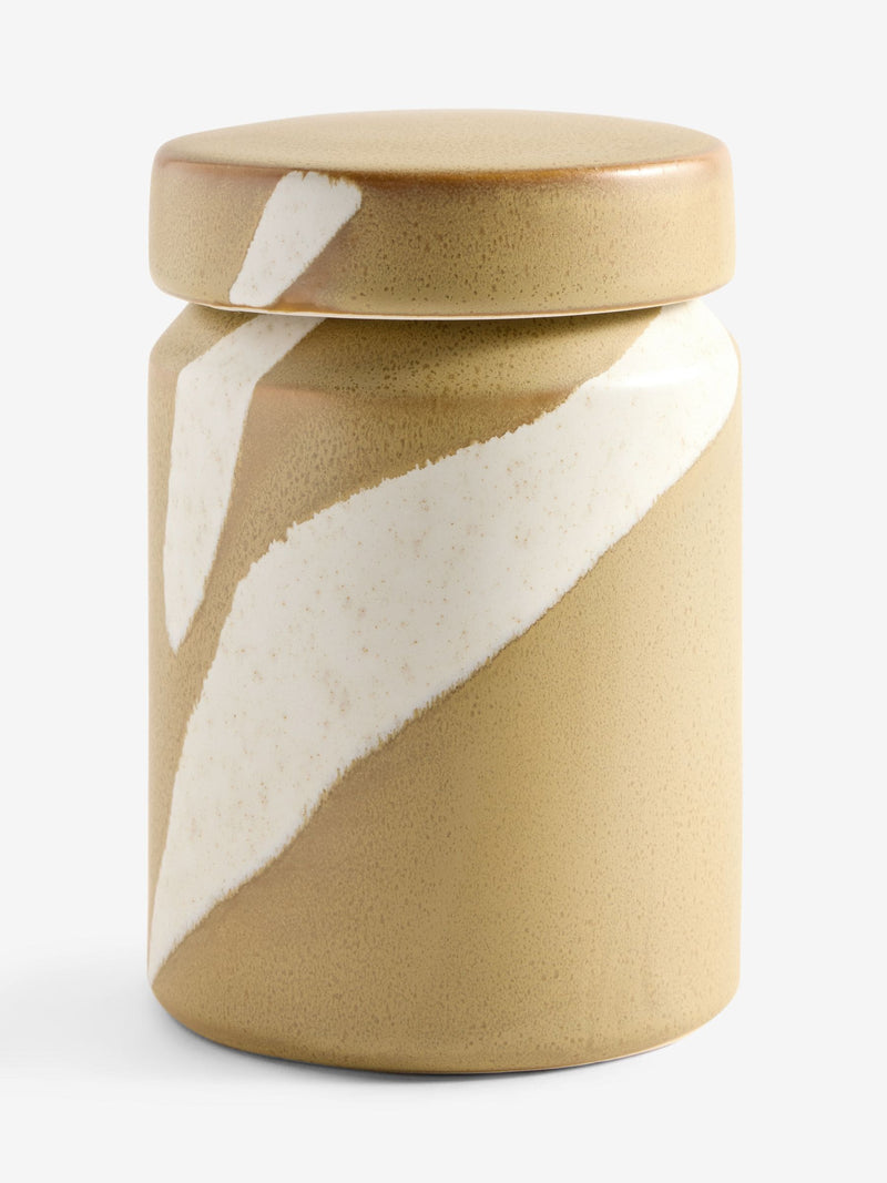 MADE.COM yellow mustard storage jar 14cm, imported from the UK