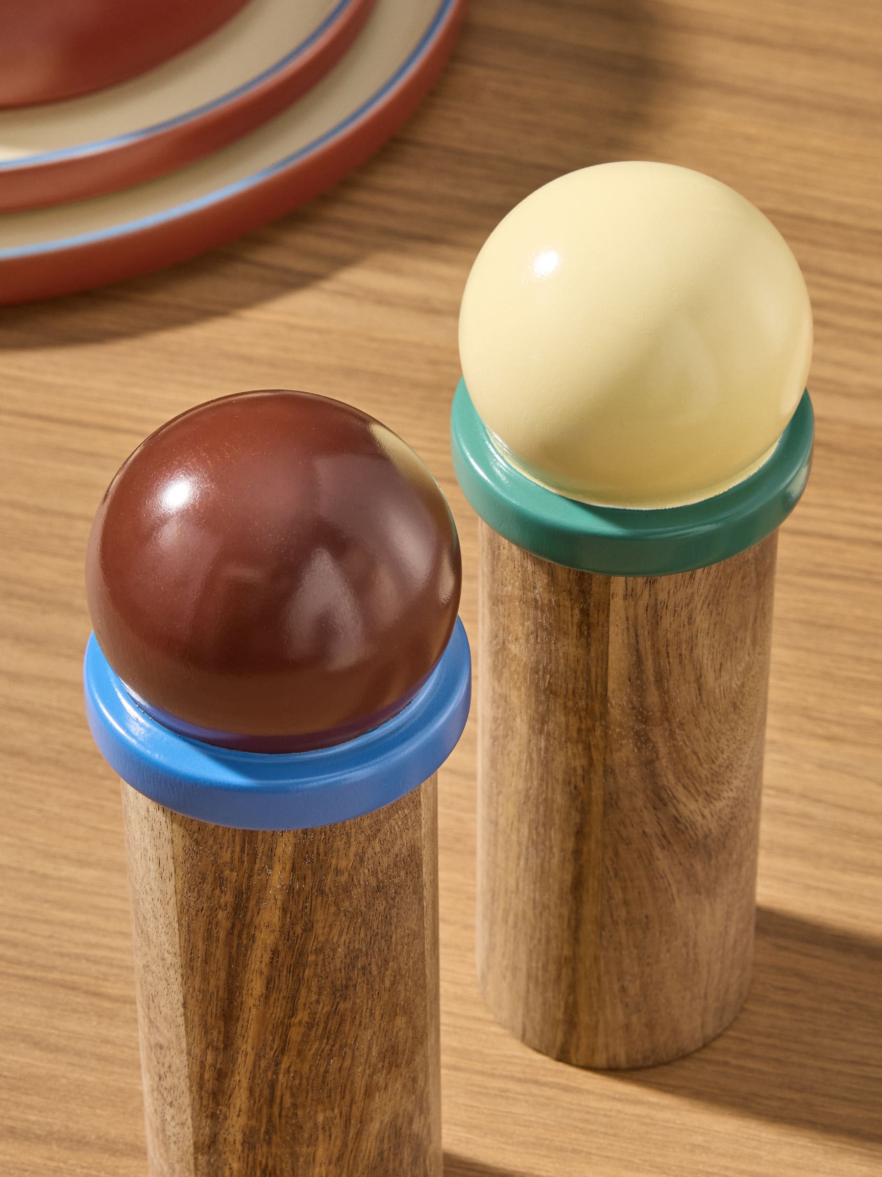 MADE.COM Brown Bolla salt and pepper grinders - British product