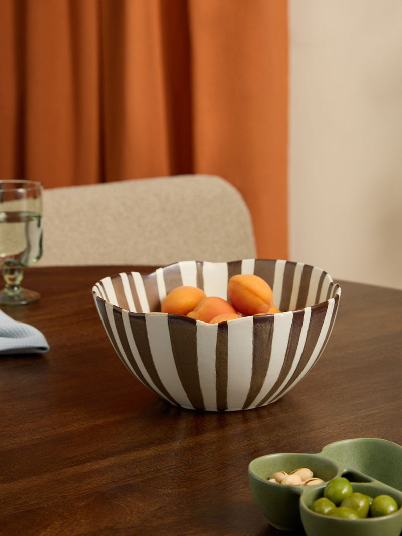 MADE.COM Bernardo brown serving bowl stoneware 25cm (British brand)