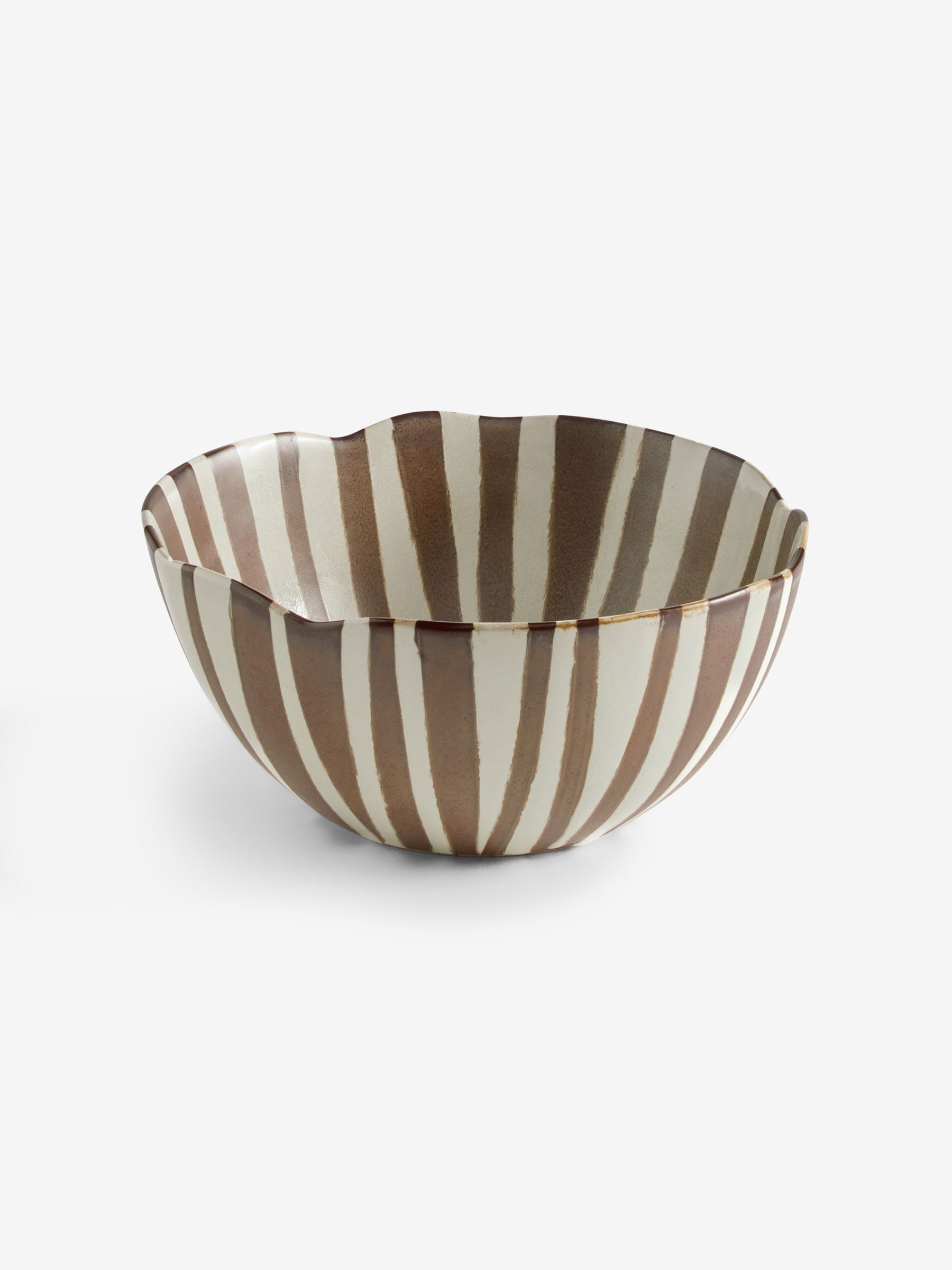 MADE.COM Bernardo brown serving bowl stoneware 25cm (British brand)