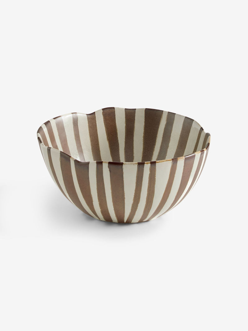 MADE.COM Bernardo brown serving bowl stoneware 25cm (British brand)
