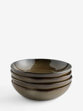 MADE.COM brown Vinnie pasta bowls 4 pack, imported from the UK